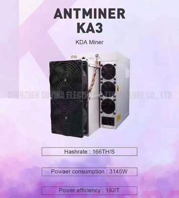 Antคนขุดแร่ KA3 166T เครื่องขุด Crypto แผนการขุด Asic Blockchain Kadena Miners