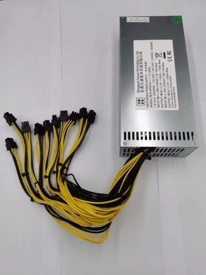 2U 2000W Asic Miner Power Supply พร้อมเอาต์พุตตัวเชื่อมต่อ 10x6PIN